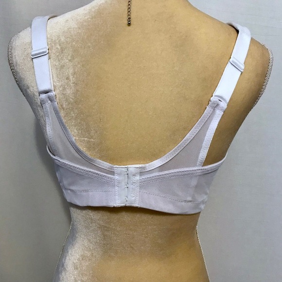 Glamorise NWOT White Unlined Bra Women 38B - Picture 5 of 9